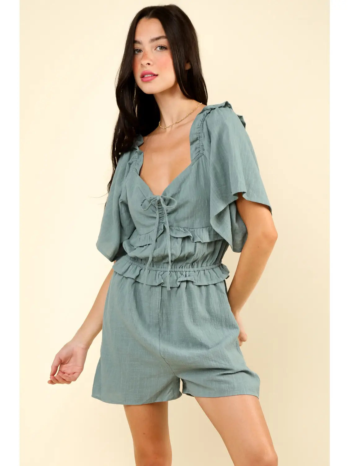 Sweetheart Woven Romper