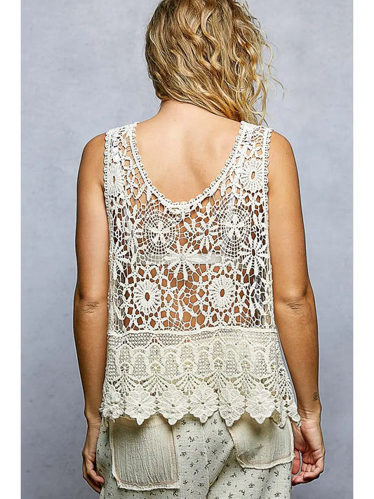 Sleeveless Crochet Top