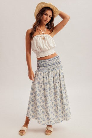 FLORAL MAXI SKIRT
