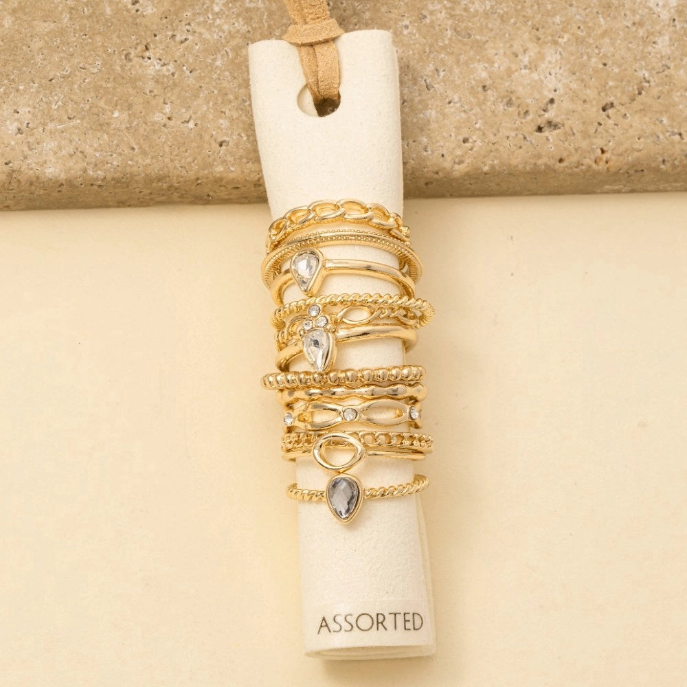 12PC TEAR DROP RINGS