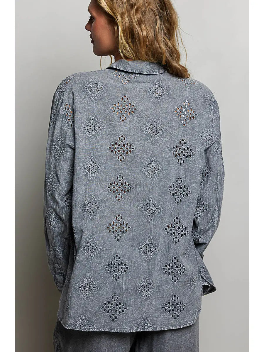 Cutwork Button Shirt