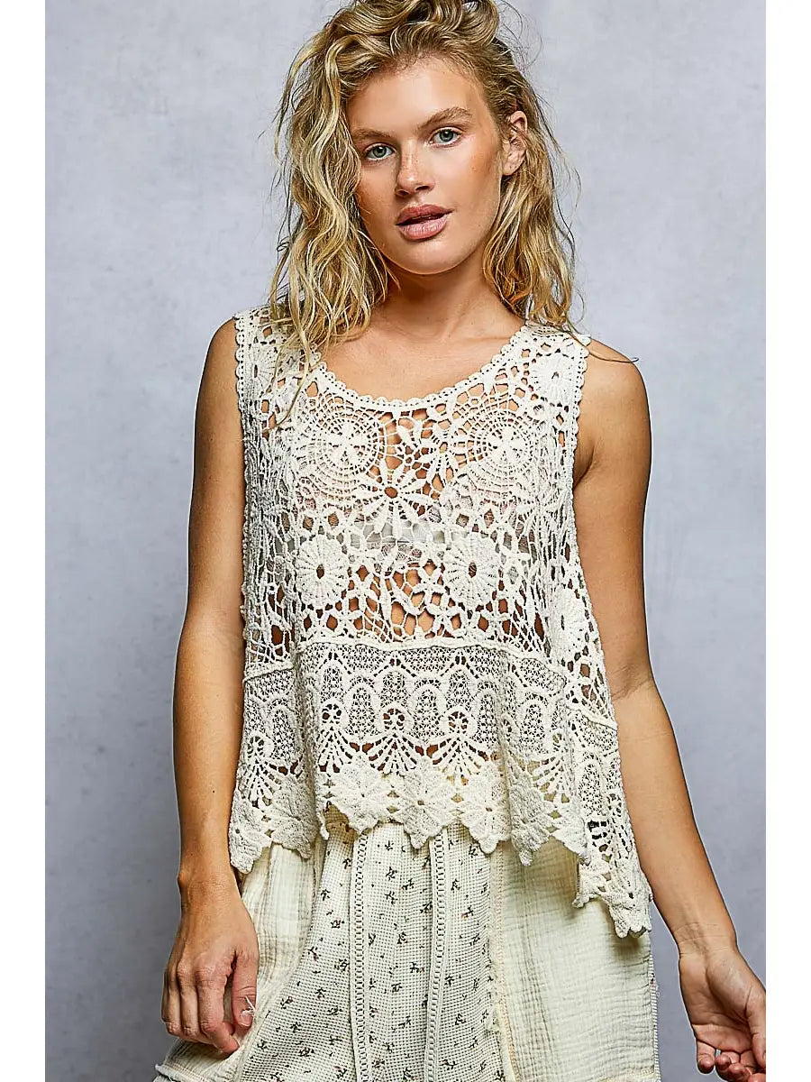 Sleeveless Crochet Top