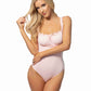 SOLID EYELET ONE PIECE RUFFLE TRIM SWIMSUIT