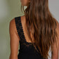 RIBBED LACE TANK