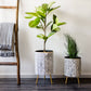 WHITE FLORAL PLANTER (SET OF 2)