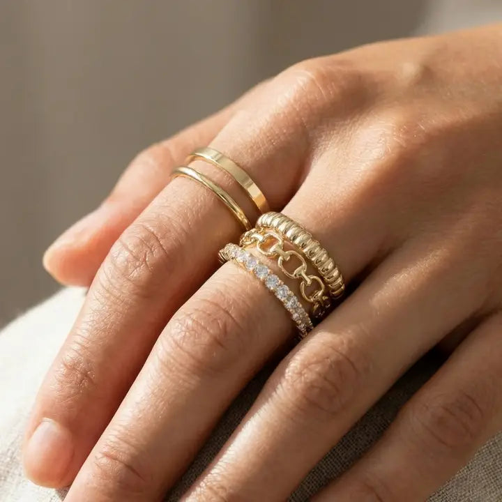 5PC ASSORTED RINGS