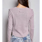 VINTAGE WASH HALF PLACKET TOP