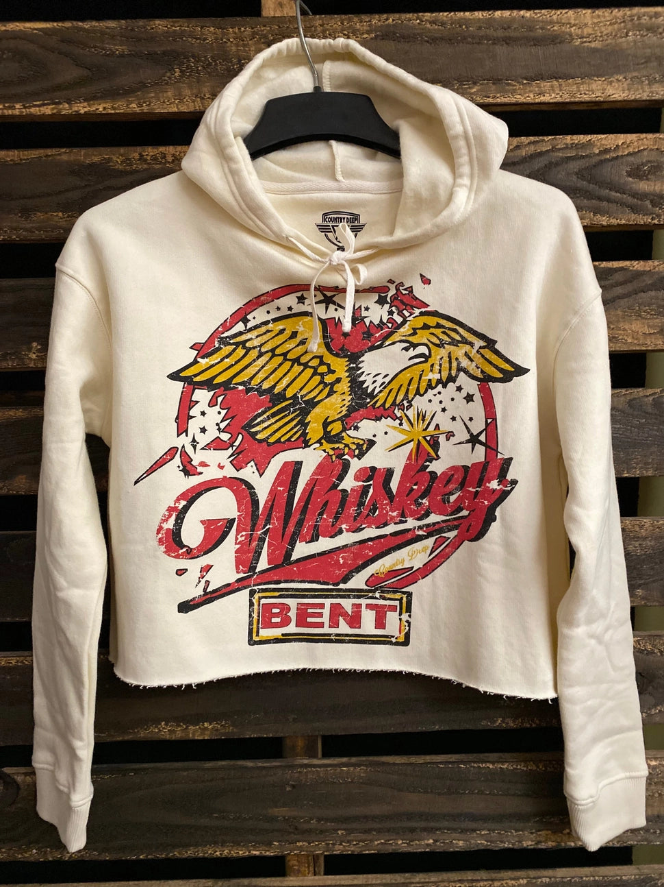 WHISKEY BENT CROPPED HOODIE