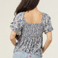 SOMETHING BLUE HANKY HEM BLOUSE