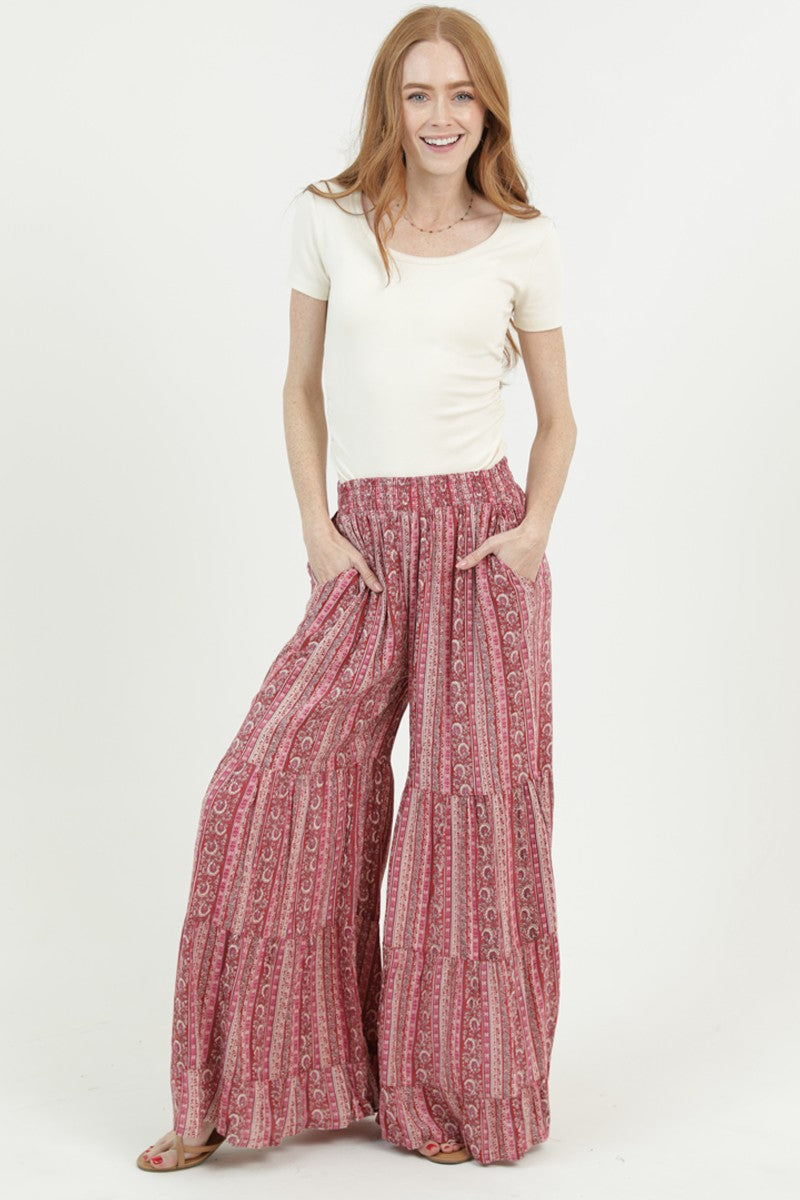 SMOCKED PANT WITH POCKETS