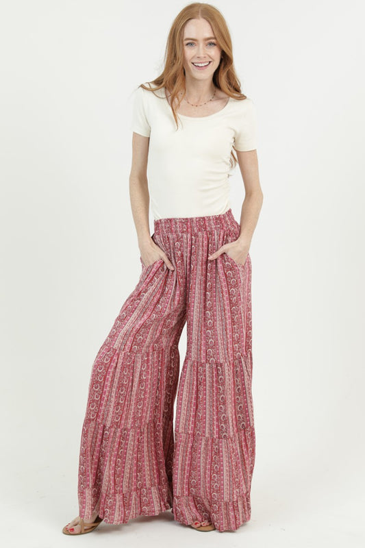 SMOCKED PANT WITH POCKETS