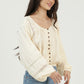EYELET BUTTON FRONT TOP
