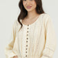 EYELET BUTTON FRONT TOP
