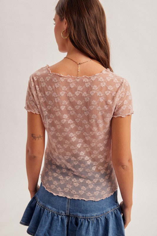 SWEETHEART LACE TOP
