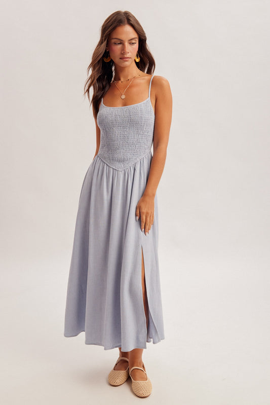 DROP WAIST MIDI DREAMS DRESS