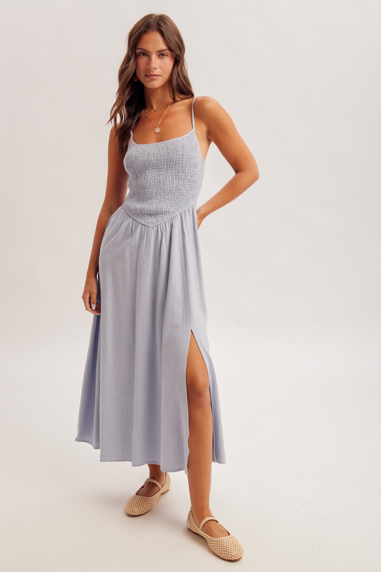 DROP WAIST MIDI DREAMS DRESS