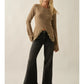 SPLIT FRONT LACE SWEATER