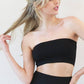 RIBBED BANDEAU TOP