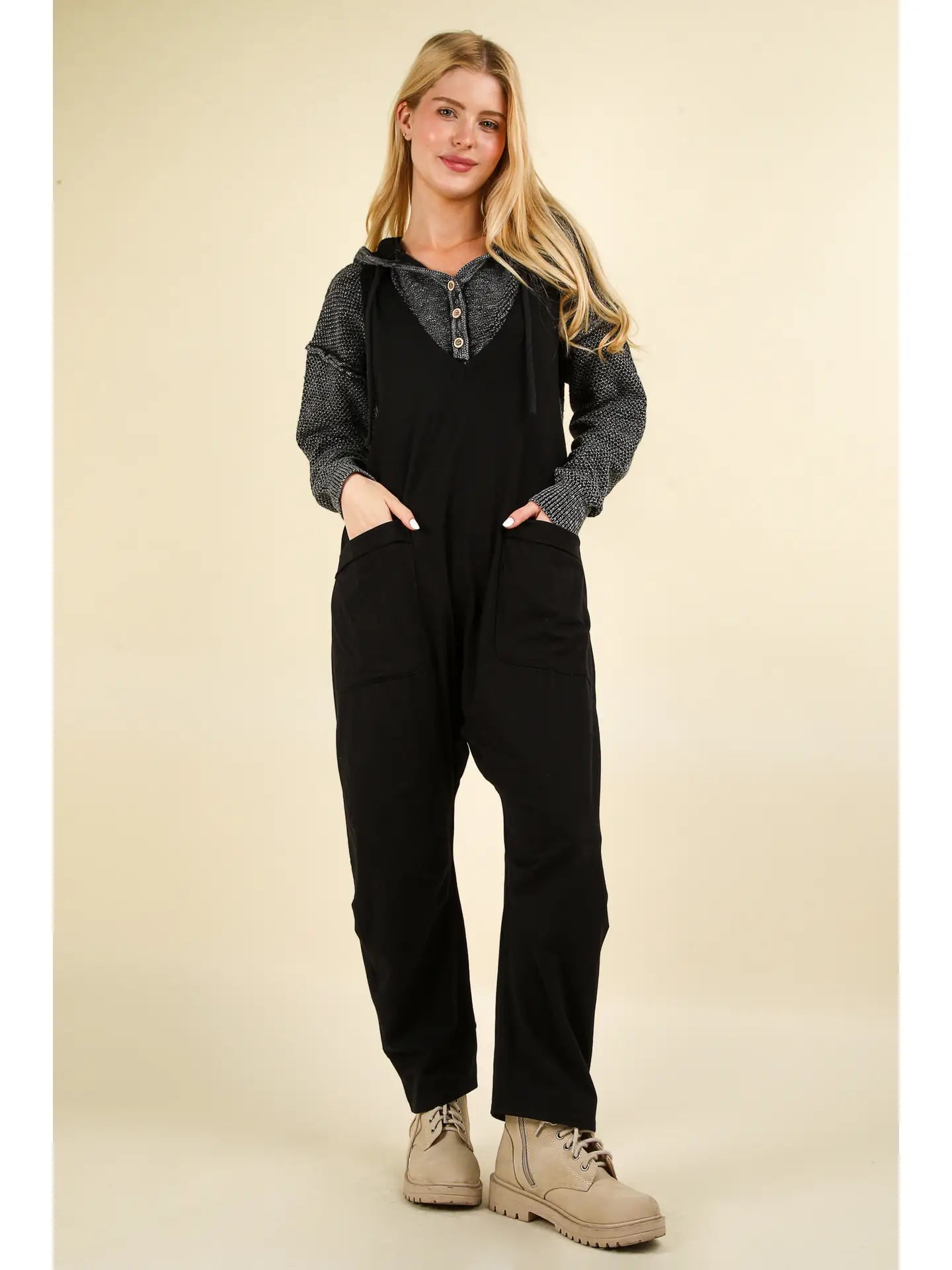 Solid Knit Jump Suit