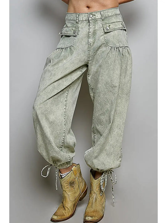 PLEAT POWER PANTS