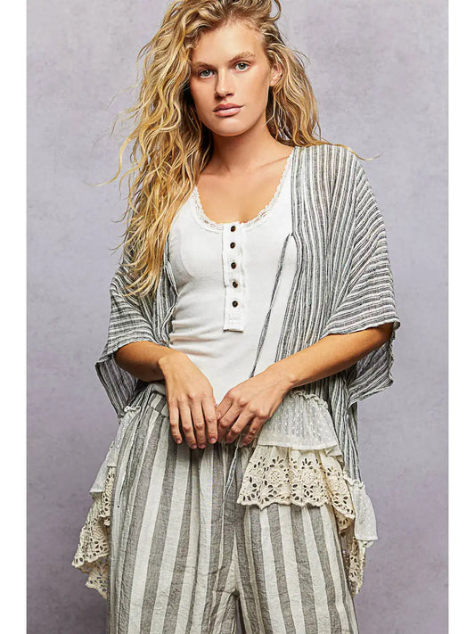 RUFFLE LACE CARDI