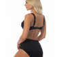 TEXTURED SOLID HIGH WAIST BIKINI SET