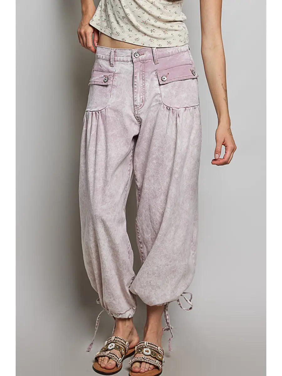 PLEAT POWER PANTS