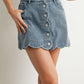 DENIM BUTTON SKIRT
