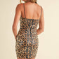 LEOPARD SEQUINS MINI DRESS