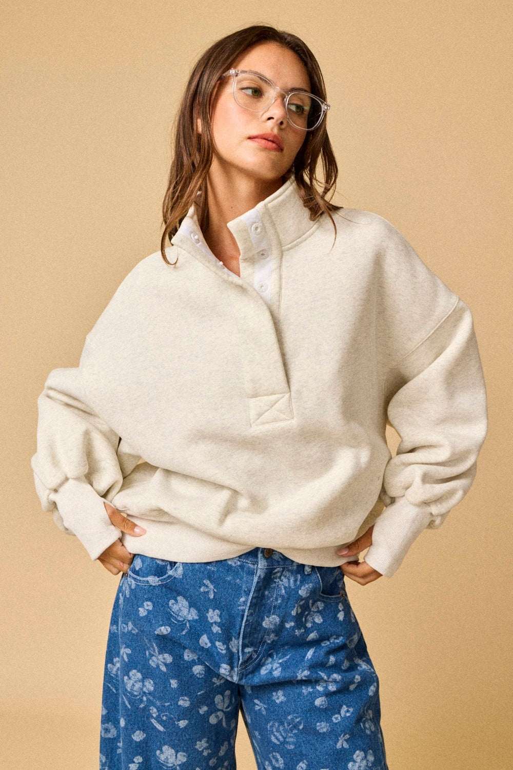 HIGH COLLAR PULLOVER