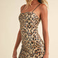 LEOPARD SEQUINS MINI DRESS