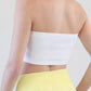 RIBBED BANDEAU TOP