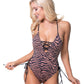 ANIMAL PRINT SIDE TIE ONE PIECE