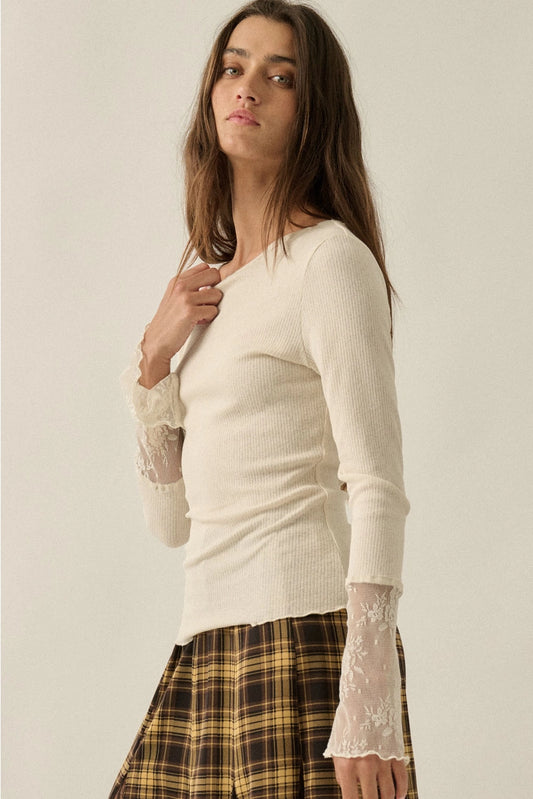LACEY CUFF TOP