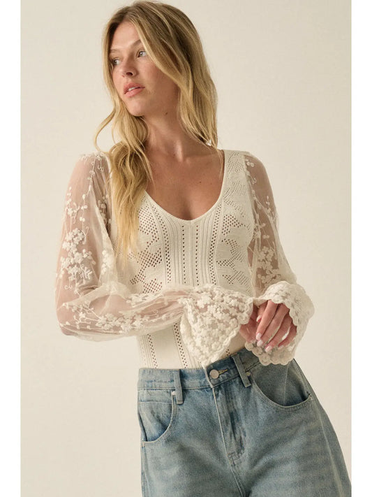 DELICATE EVENING BODYSUIT