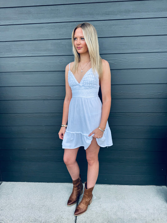 WHITE COTTON DRESS