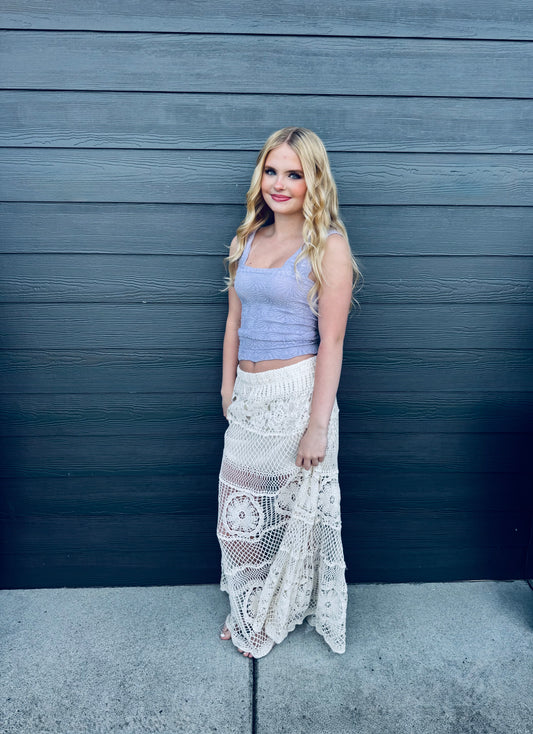 CROCHET LONG SKIRT