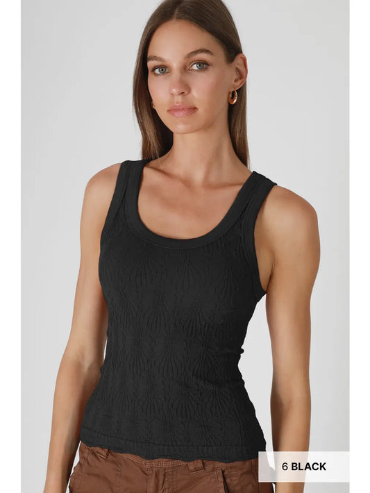 FLORAL BLACK REVERSABLE TANK