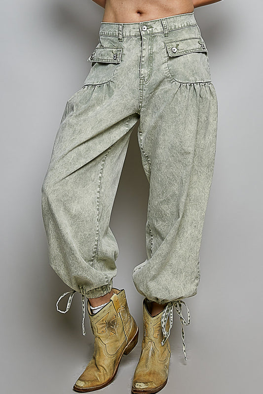 PLEAT POWER PANTS