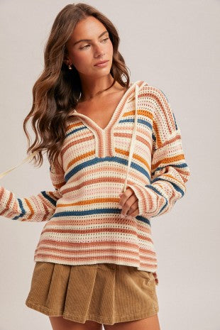 STRIPPED OVERSIZE HOODIE