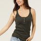 RIBBED LACE STRAP TANK