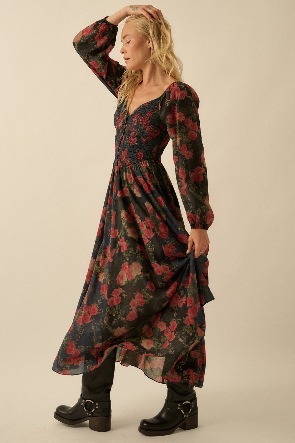 ROSE PEDAL DRESS