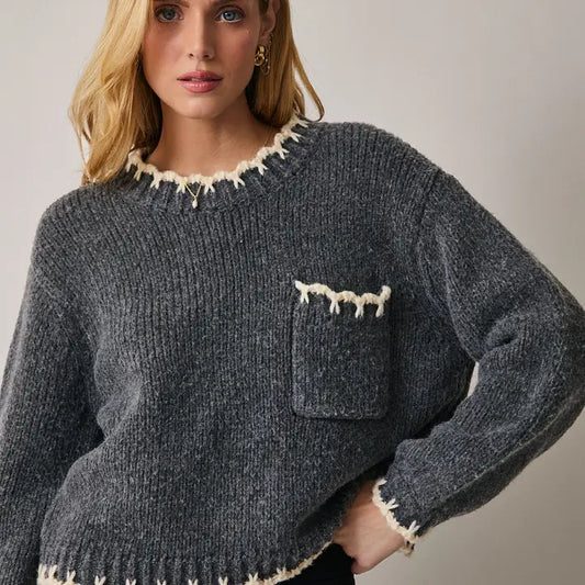 STITCH DETAIL SWEATER