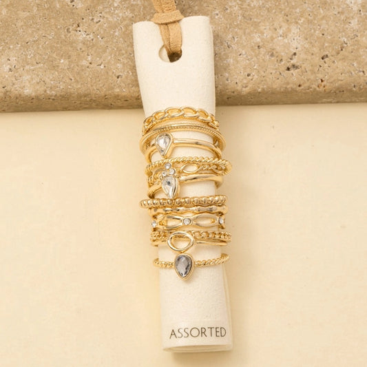 12PC TEAR DROP RINGS