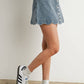 DENIM BUTTON SKIRT