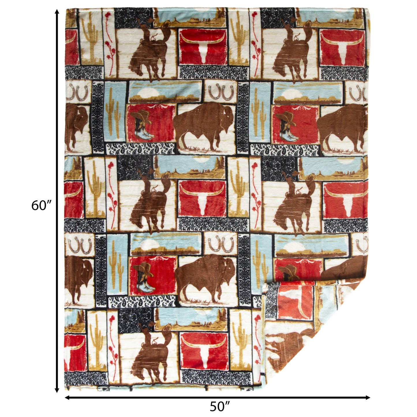 WRANGLER VINTAGE WESTERN TRAVEL BLANKET