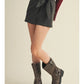TIE FRONT MINI SKIRT