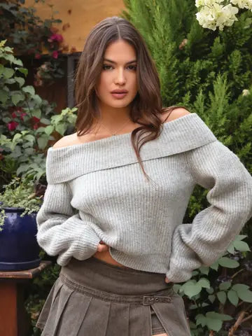OFF THE SHOULDER SWEATER