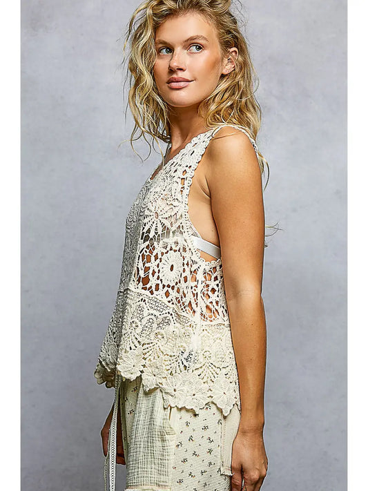 Sleeveless Crochet Top