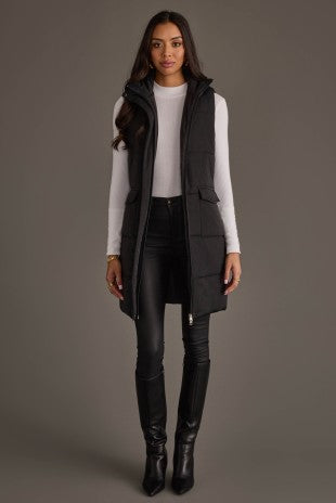 BLACK LONG VEST